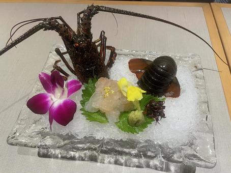 伊勢海老の刺身　頭付き 伊勢海老,刺身,高級の写真素材