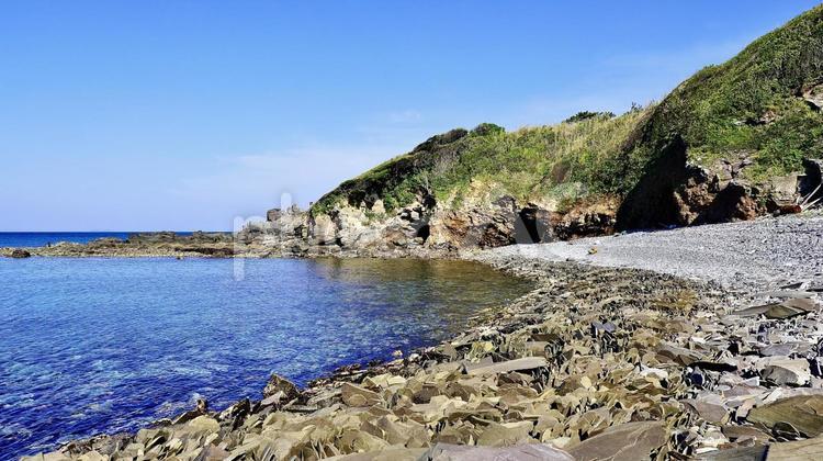 長崎県壱岐市の龍蛇浜（りゅうだはま） 龍蛇浜,海,空の写真素材