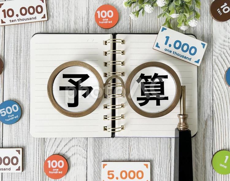 お金と予算　 予算,見積もり,見積の写真素材