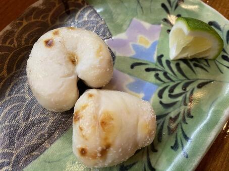 とらふぐ白子焼 フグ,河豚,白子の写真素材