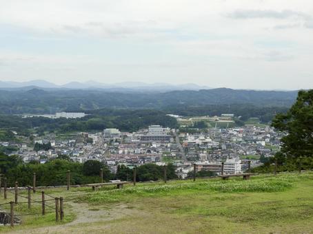 二本松城本丸と城下町 二本松城本丸と城下町の写真
