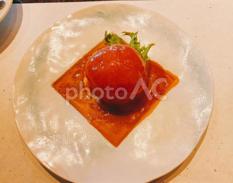 丸ごとトマトのサラダ トマト,とまと,サラダの写真素材
