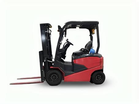 Photo, forklift, red, warehouse, 