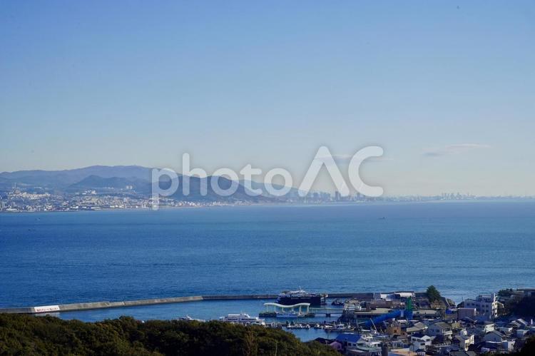 兵庫　大阪湾　淡路SAから 大阪湾,湾,海の写真素材
