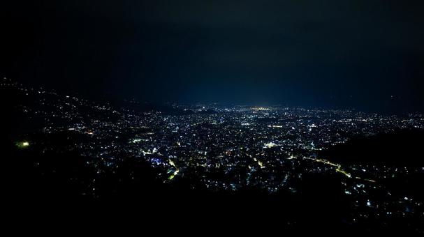 ネパールポカラの夜景 ネパールポカラの夜景の写真