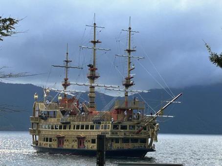 芦ノ湖　遊覧船 神奈川県,箱根,芦ノ湖の写真素材