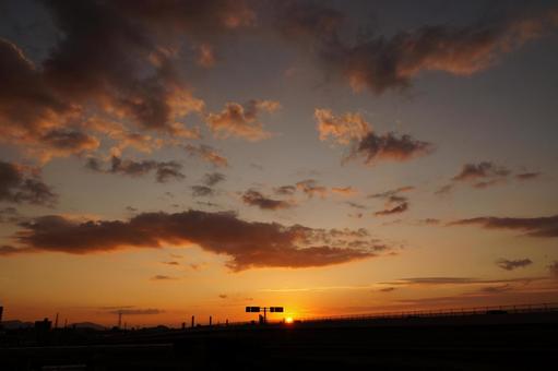 夕暮れの街 夕暮れの街の写真