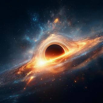 宇宙の神秘:輝くブラックホール 宇宙の神秘:輝くブラックホールの写真