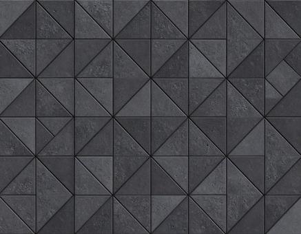 三角分割パターンダークグレータイル 三角分割パターンダークグレータイルの写真