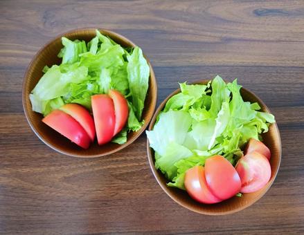 Photo, salad, lettuce, tomato, 