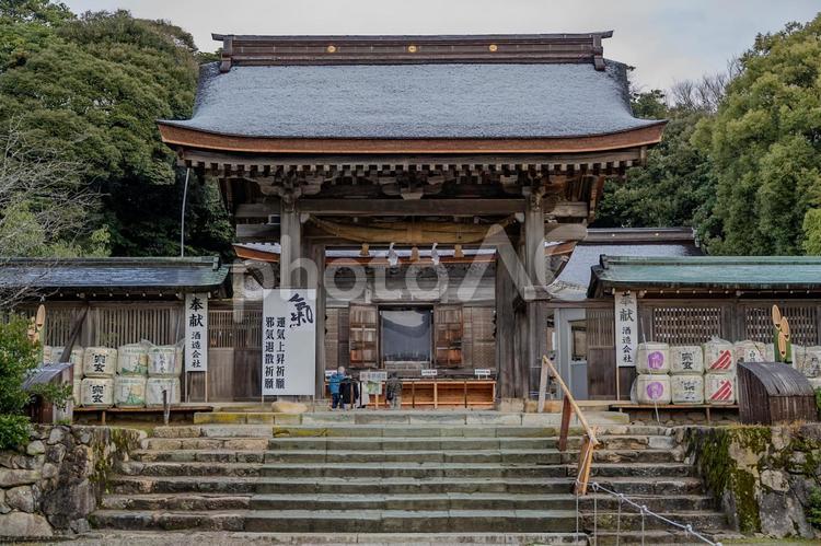 気多大社周辺の景色 気多大社,門,社殿の写真素材