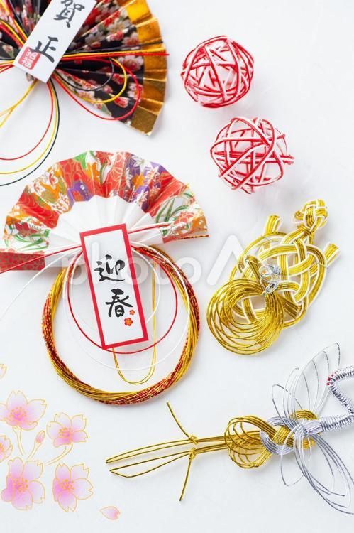 お正月背景素材イメージ12 おしゃれ,鶴,亀の写真素材