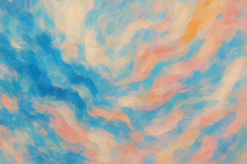 柔らかな筆致の淡い色のパステルの抽象画 柔らかな筆致の淡い色のパステルの抽象画の写真