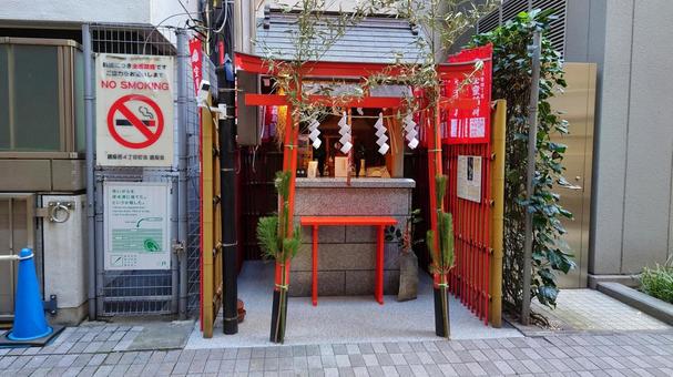 銀座八丁神社宝童稲荷神社 銀座八丁神社,宝童稲荷神社,神社の写真素材