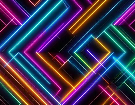 ネオン未来的模様背景の写真