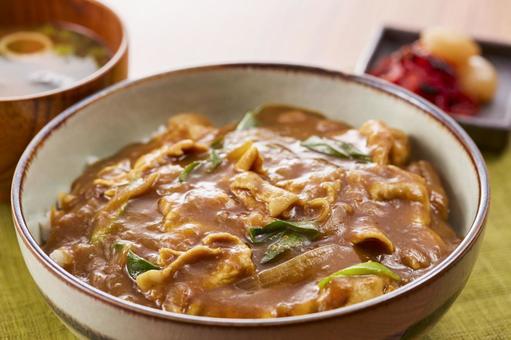 カレー丼 カレー丼 カレー丼,丼物,食べ物の写真素材