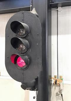 電車信号機 電車信号機,警告,確認の写真素材