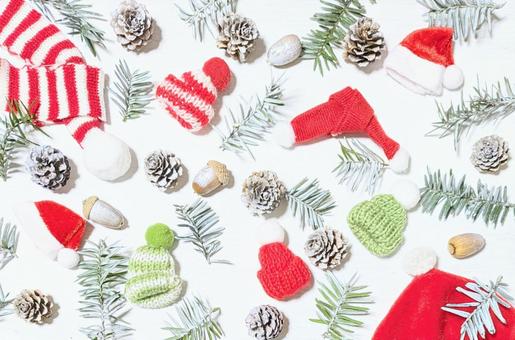 帽子とマフラーの素材の写真