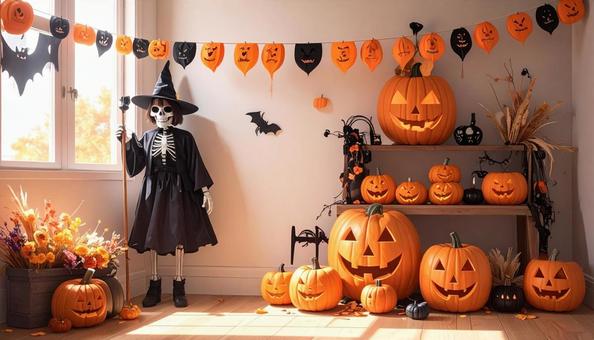 ハロウィンの室内飾り デコレーション ハロウィンの室内飾り デコレーションの写真