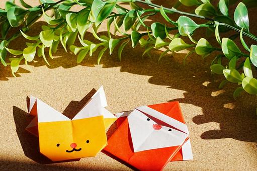 折り紙で作ったクリスマス 折り紙,おりがみ,小物の写真素材