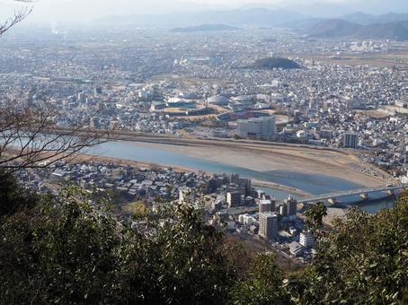 岐阜城からの眺め2 岐阜城,金華山,展望の写真素材