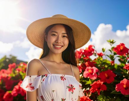 ハイビスカスと、真夏の彼女 ハイビスカスと、真夏の彼女の写真