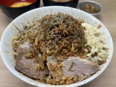 二郎系汁なし 二郎系汁なし ラーメン荘,歴史を刻め,日本橋店の写真素材