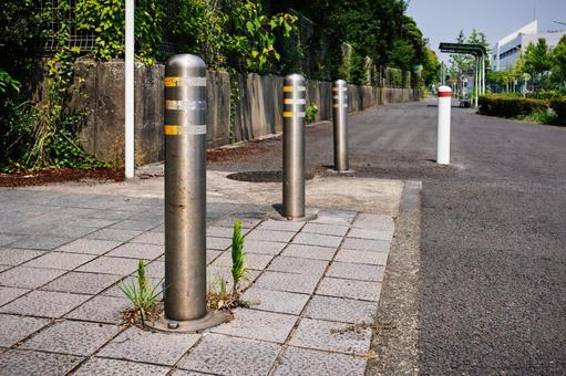 車止め 車止め,道,歩道の写真素材