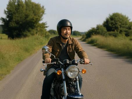 ソロバイクツーリングの写真