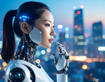 アンドロイドの女性のイメージの写真