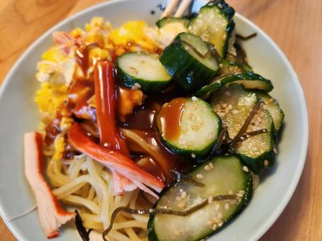 中華麺 中華麺 冷やし中華,冷麺,麺の写真素材