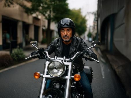 バイクとイケオジ バイクとイケオジの写真