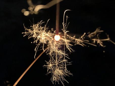 Sparklers with Lightning ⑭, sparkler, fireworks, summer, JPG