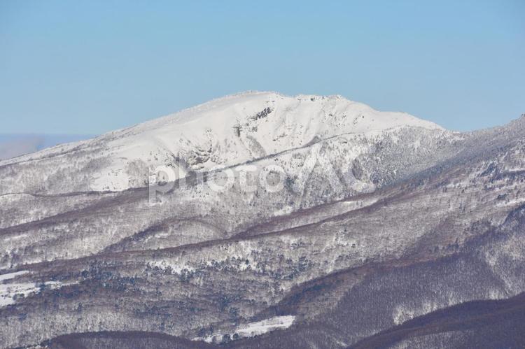 冬の湯ノ丸山から見た根子岳 根子岳,湯ノ丸山,山頂の写真素材