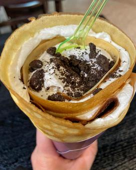 クッキーアンドクリームクレープ クレープ,スイーツ,デザートの写真素材