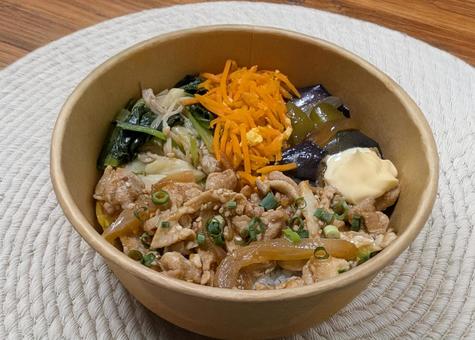 Pork and ginger bento, JPG Pork and ginger bento, JPG