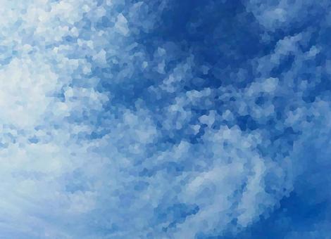 水色のグラデーション背景と白い雲 水色のグラデーション背景と白い雲 空,海,癒しの写真素材