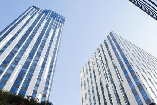 都会のビル群　街並み　オフィス街　大阪 都会,ビル群,街並みの写真素材