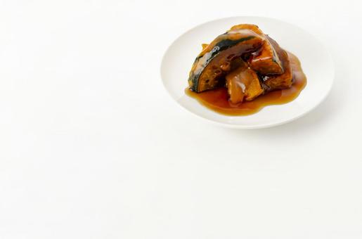 揚げかぼちゃの甘辛あんかけ 揚げかぼちゃ,あんかけ,かぼちゃの写真素材