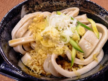 Photo, udon, musashino udon, a cold sashimi, 