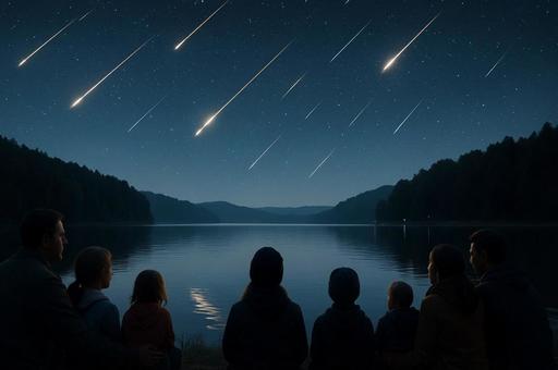 湖畔に響く流星群の夜 湖畔に響く流星群の夜の写真