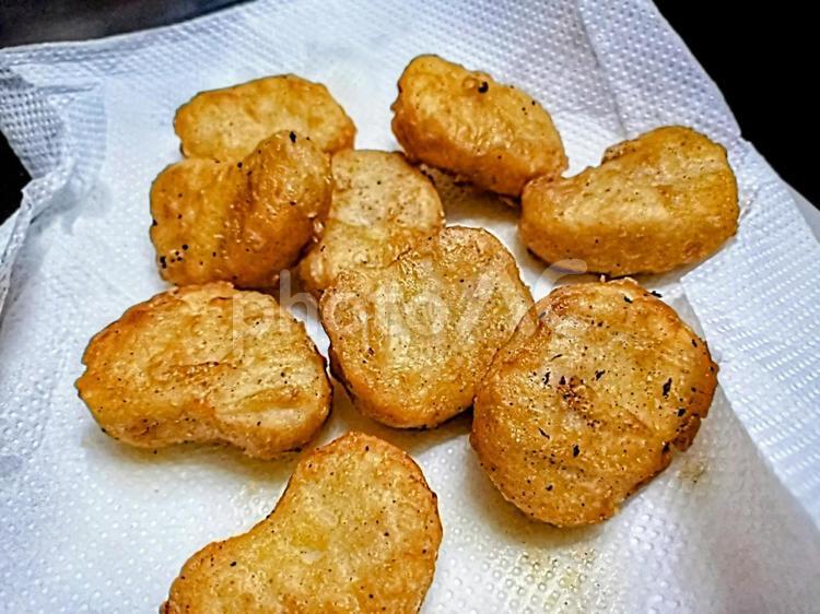 揚げたチキンナゲット　 揚げ物,チキンナゲット,チキンの写真素材