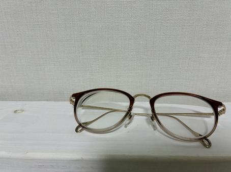 メガネ メガネ メガネ,フレーム,ブラウンの写真素材