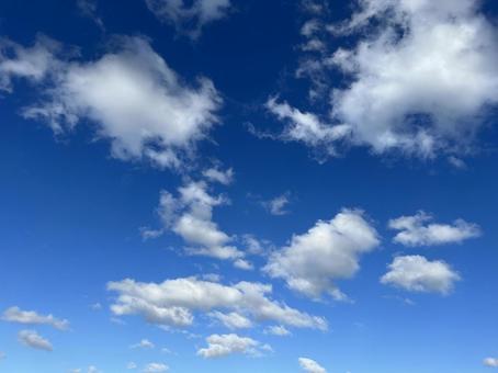 青空と白い雲 青空と白い雲の写真