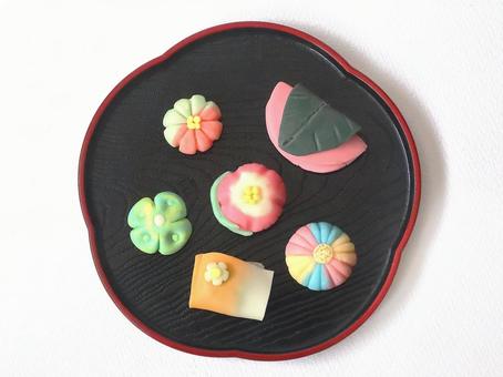 ハンドメイド 粘土で作った和菓子 ハンドメイド 粘土で作った和菓子 粘土,粘土細工,ハンドメイドの写真素材