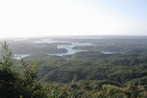 横山展望台 横山展望台 横山展望台,風景,朝の写真素材