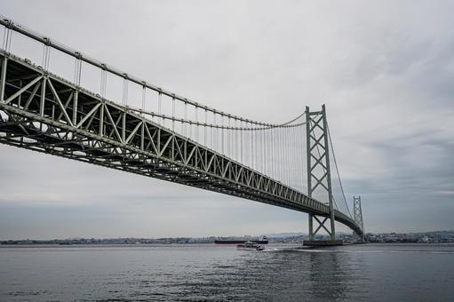 兵庫　淡路島　明石海峡大橋 兵庫,兵庫県,淡路島の写真素材
