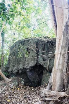 Photo, rock, a stalactite, hole, 