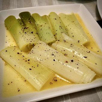 長葱のヴィネグレット 旦那飯,男の料理,手料理の写真素材