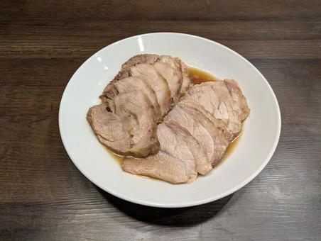 自家製チャーシュー チャーシュー,焼豚,おかずの写真素材